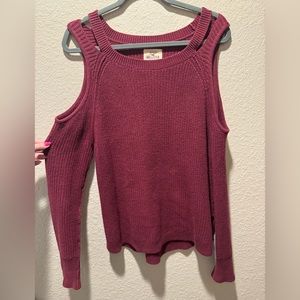 Hollister Burgundy Cutout Sweater size M